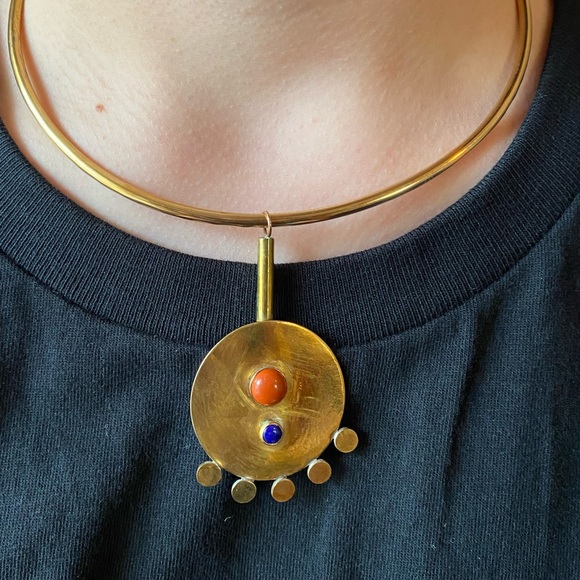 Sun Shield Choker - By Cities in Dust Jewelry - TOTAL STATEMENT PIECE - Picture 5 of 15